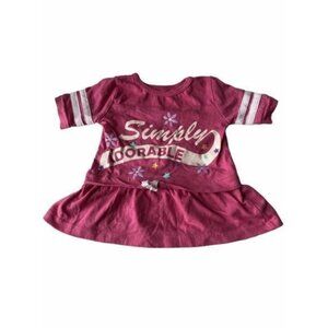 Kidgets Dress Girls 12 Months Pink Simply Adorable Sporty Ruffle Jersey Casual